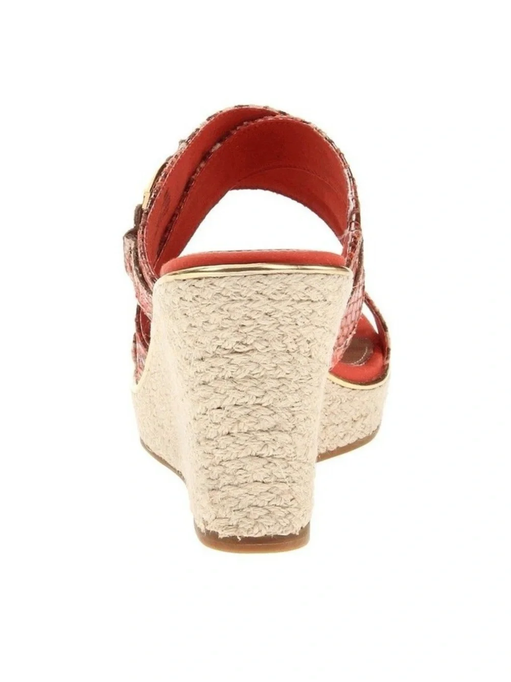 SPERRY TOPSIDER Maris Jute wedge python snakeskin sandal